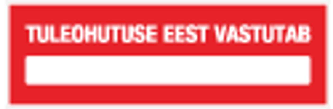 Safety - Label Responsible For Fire Safety, 200 mmx65mm Sticker