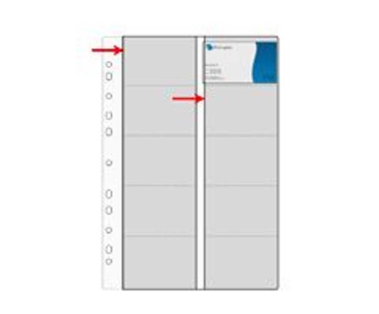 Film Pocket A4 Binding For 10 Business Cards, Prolexplast