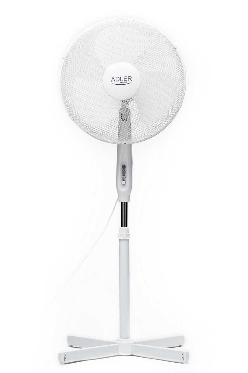 Fan For The Floor 40 cm Ad7305, 45w, 3 Speeds, Rotating, Height Adjustable, White