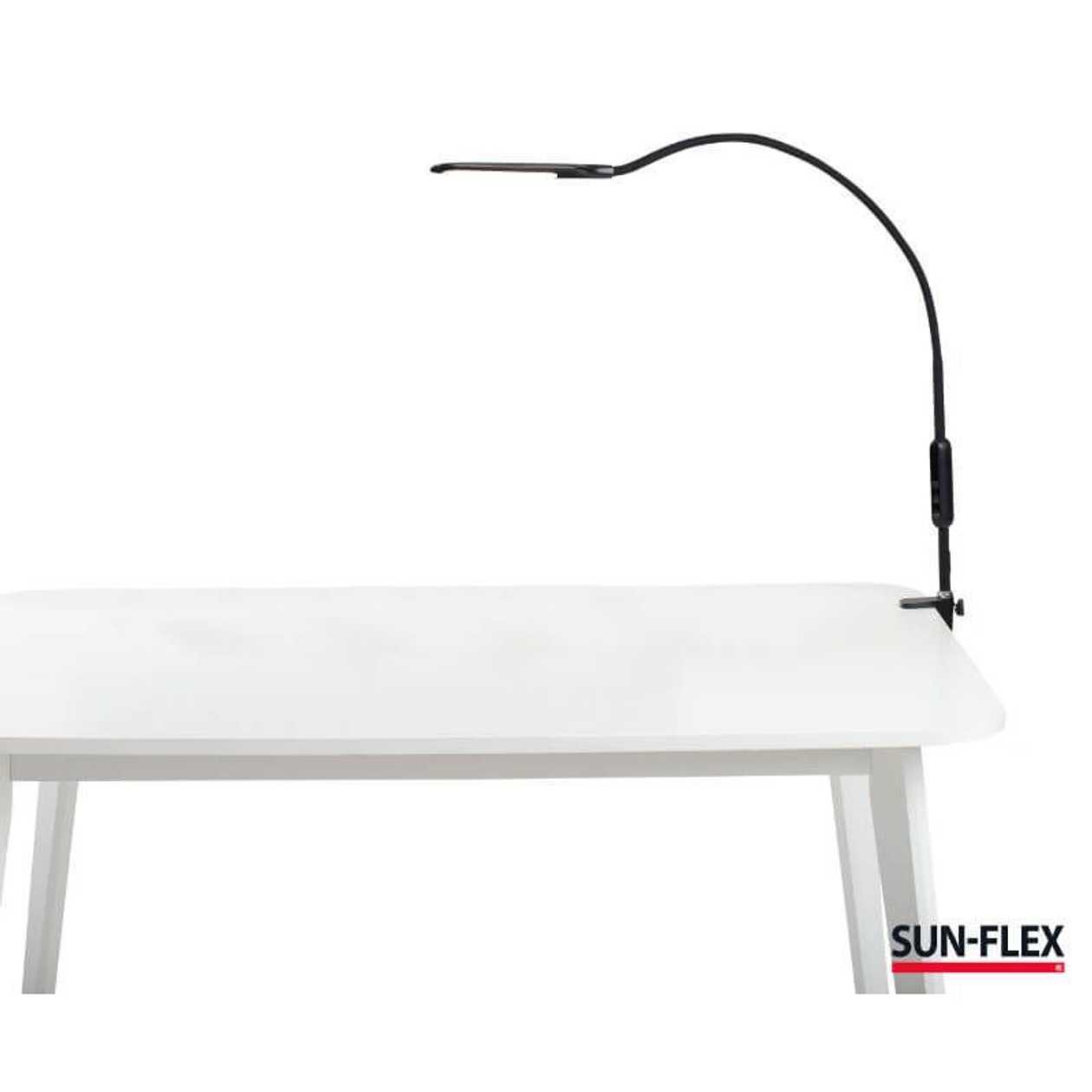 Lamp Sun-flex Desklite, Black 102005, Integrated Led 9w, 1500 lux, 2800-6500k, Touch Sensitive, Remote Control, Clamp