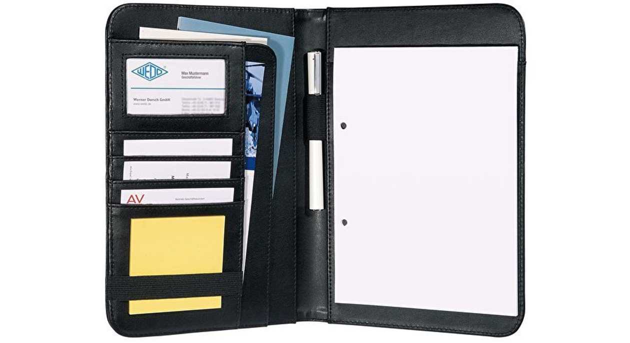 Folder A5 Wedo Elegance 17,5X1,5X26 cm, Leatherette, Black