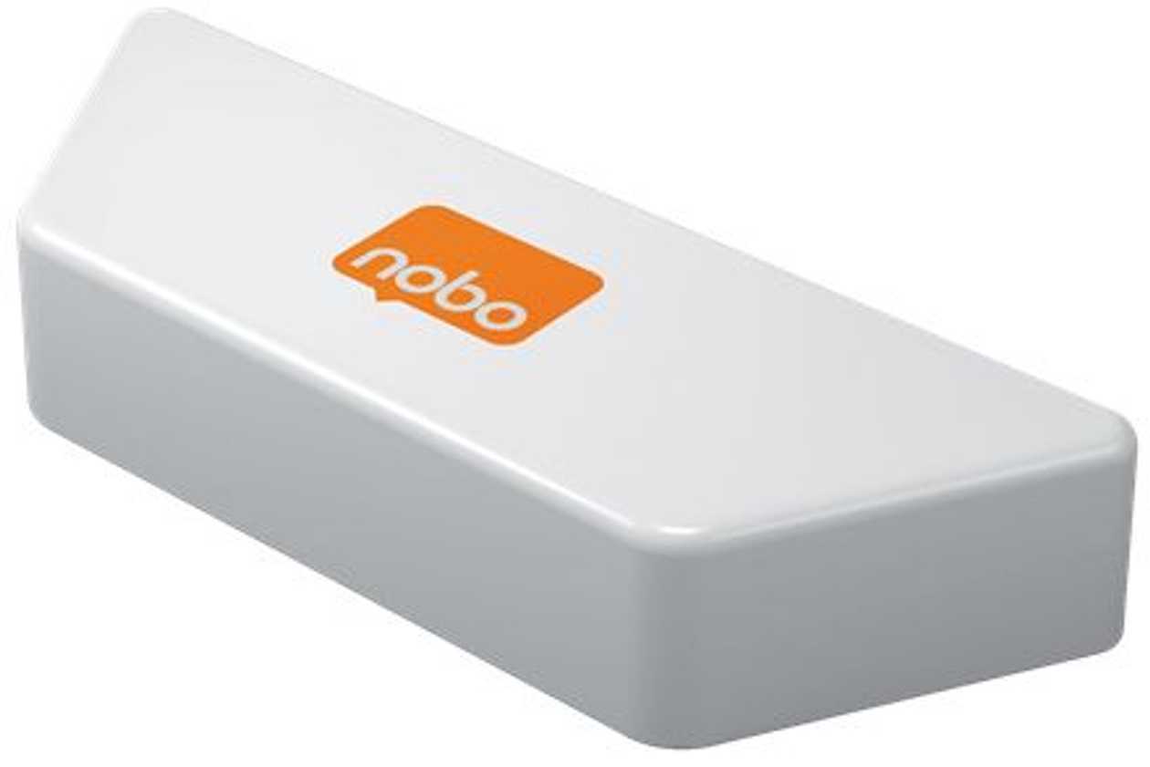 Blackboard Cleaner with Nobo Magnet, with Replaceable Cloths - Magnetic Whiteboard Eraser White