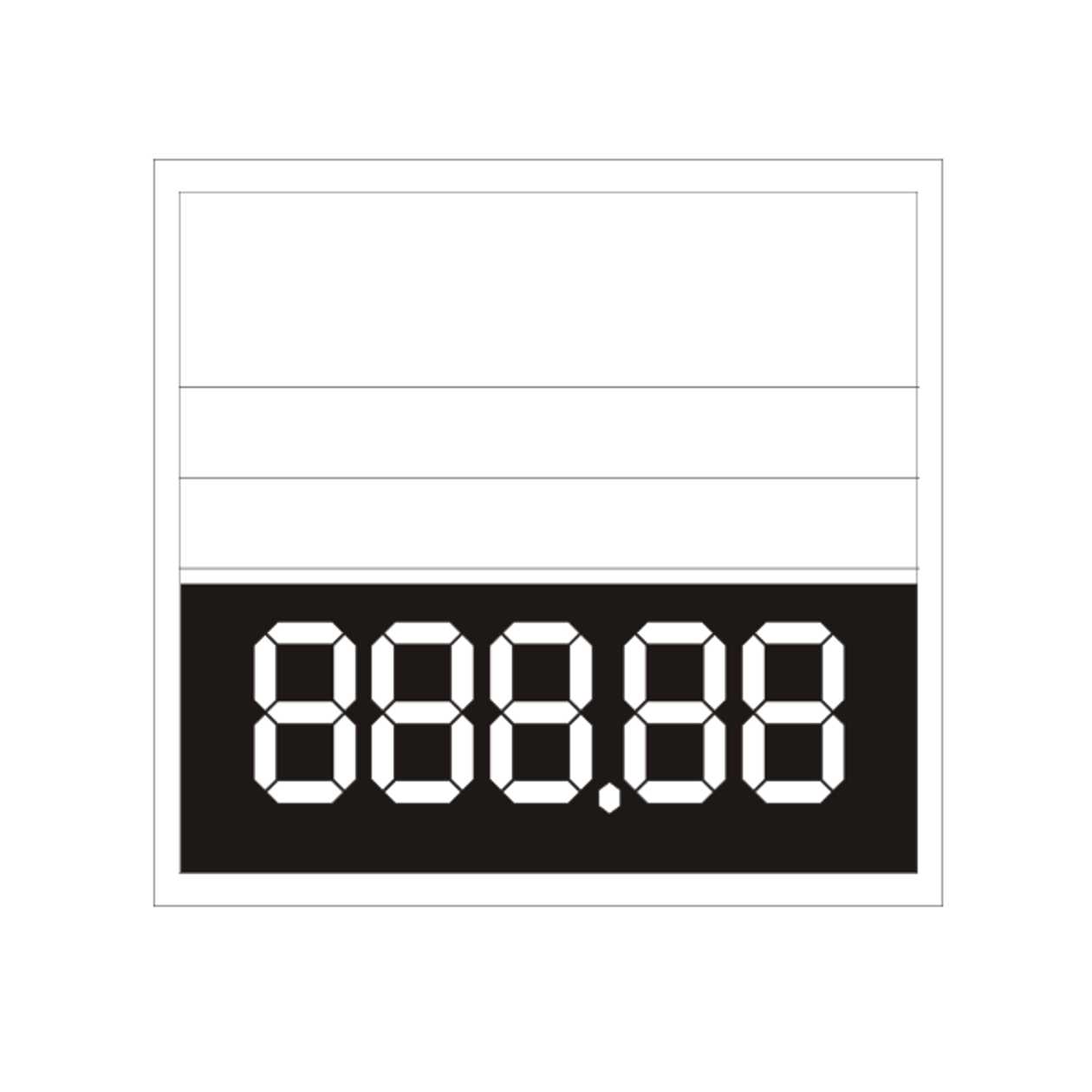 Price Tag Three Digits, White On A Black Bac kground 100 pcs. In The Package