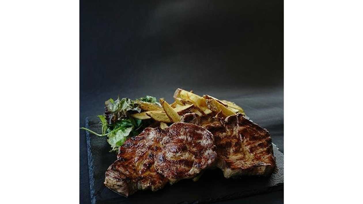 Pork Neck with Fresh French Fries