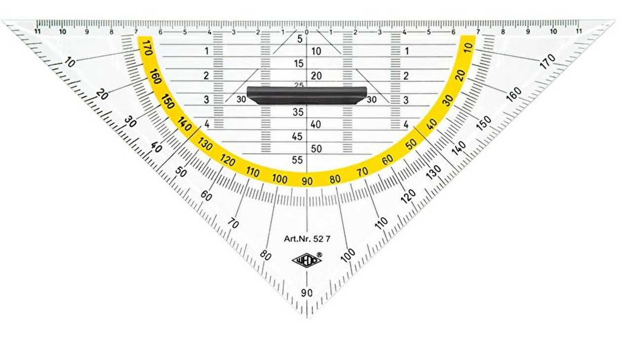 Triangle Template geometric 45/90, 250 mm Wedo