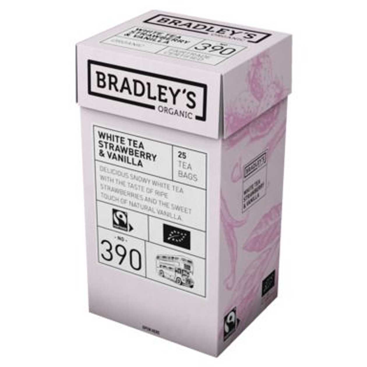 Bradley's Organic White Tea with Strawberry And Vanilla 1.75 g* 25 pcs./p kg.