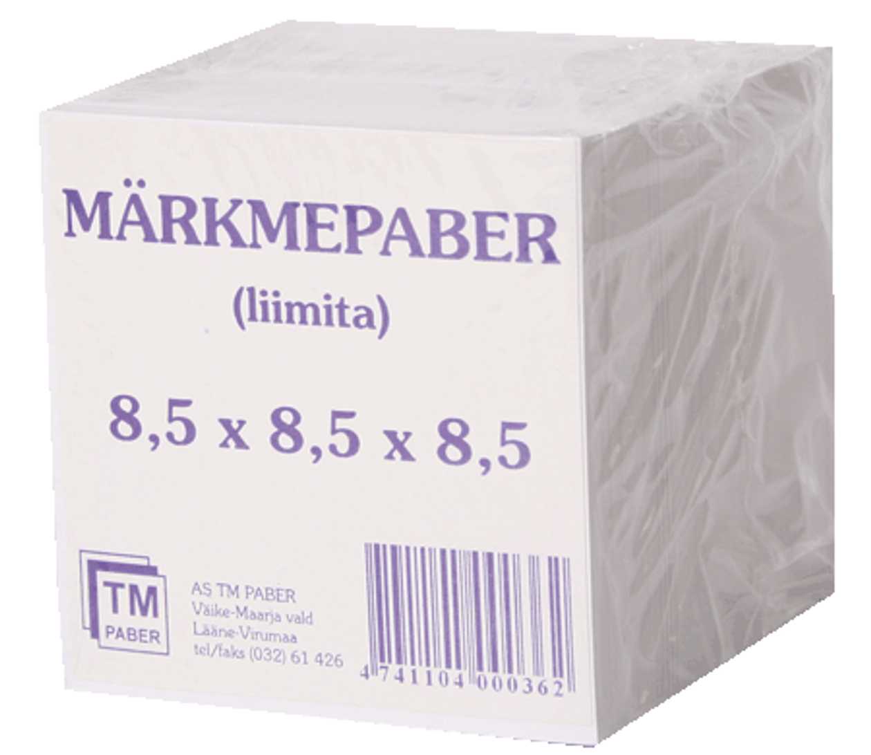 Note Paper 85x85x85 mm White without glue