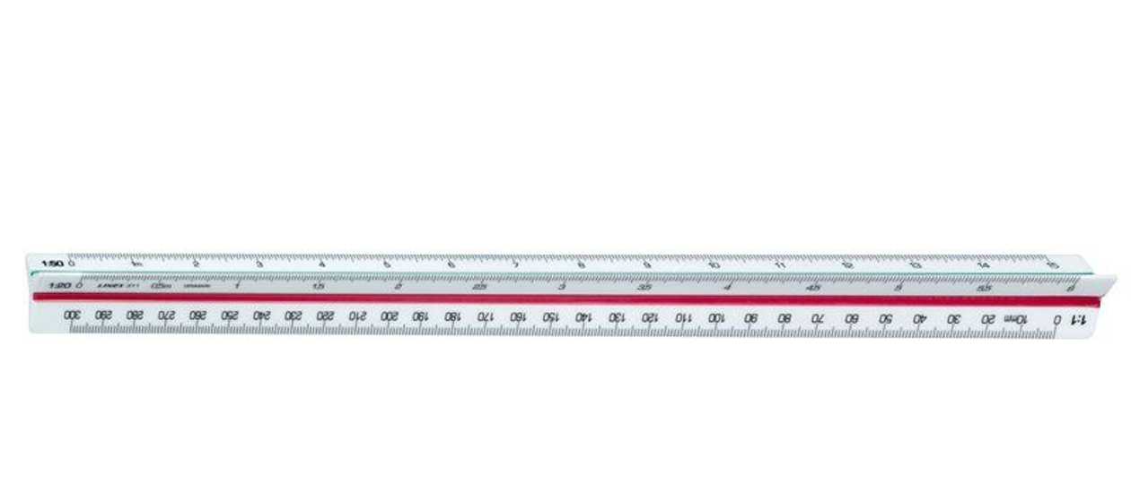Ruler Scale Linex -311 30 cm 1:1:20:25:50:75:125