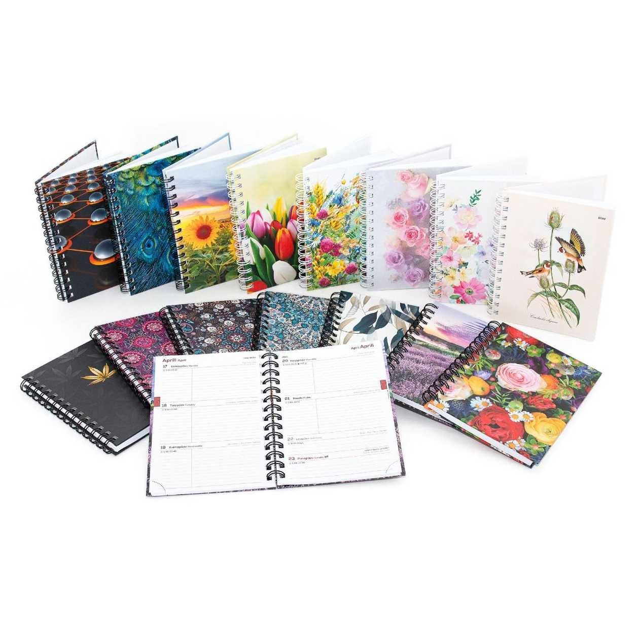 School Calendar Spiral Design, 145x187 mm, Spiral Binding, Design Covers with Printed Image