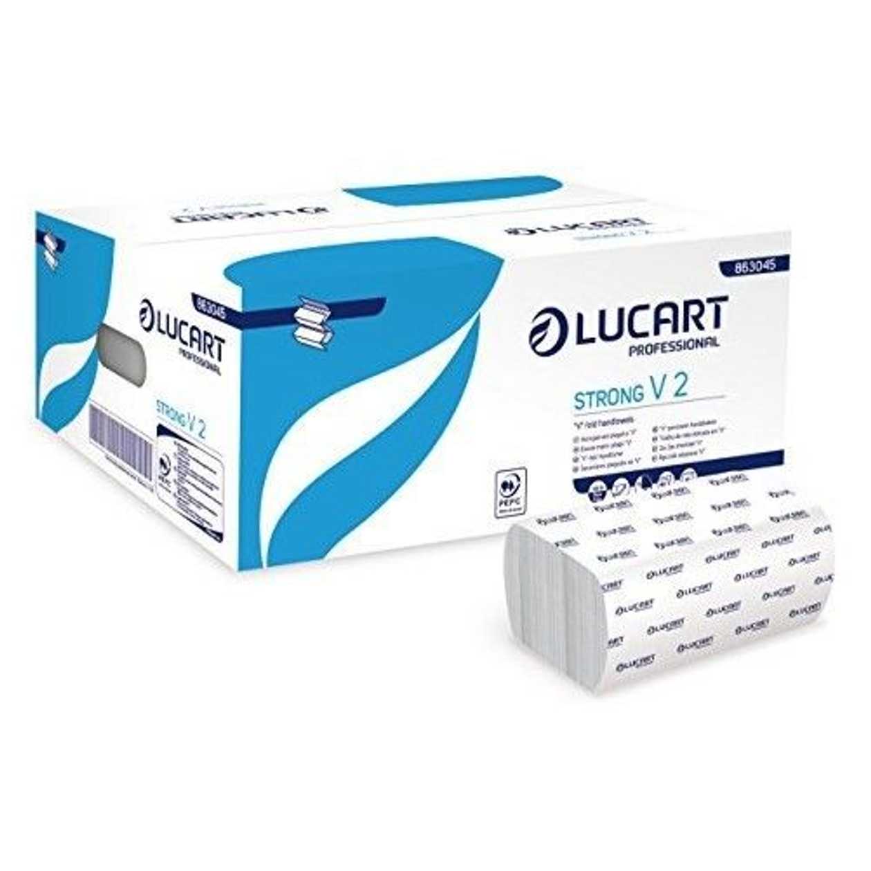 Sheet Towel Lucart Strong V2 2-layer 190 Sheets/p kg. (sheet Size 21x21)