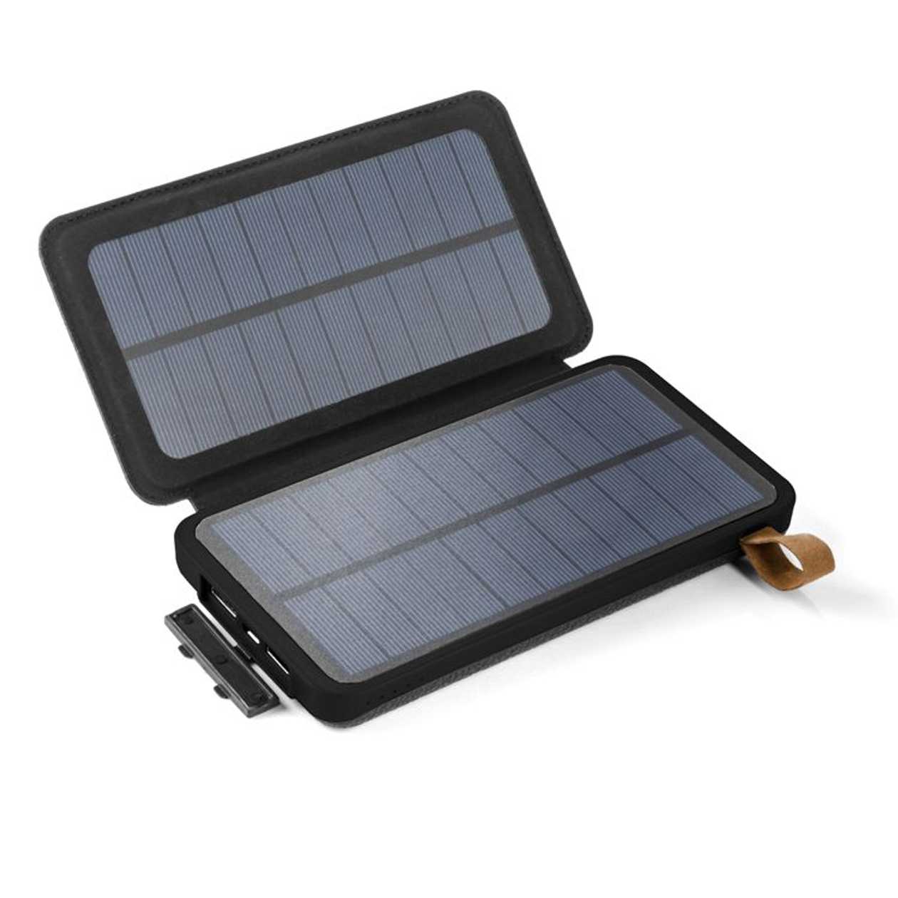 Solray Battery Bank with Solar Panel 8000 Mah Black