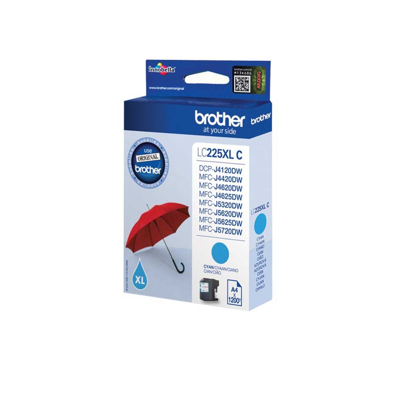 Ink Brother Lc225xlc Cyan 1200 Sheets