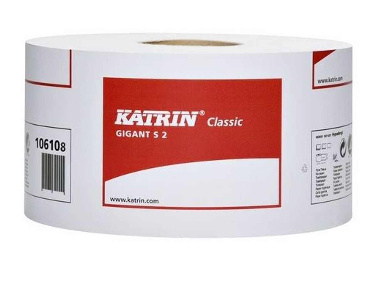 Toilet Paper Katrin Classic gigant S2 Snow White, 2-layer, 200 m/roll
