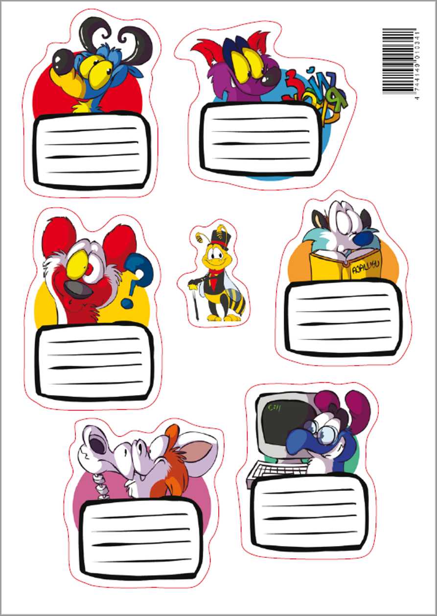 Booklet Sticker, with 6 Different Computers