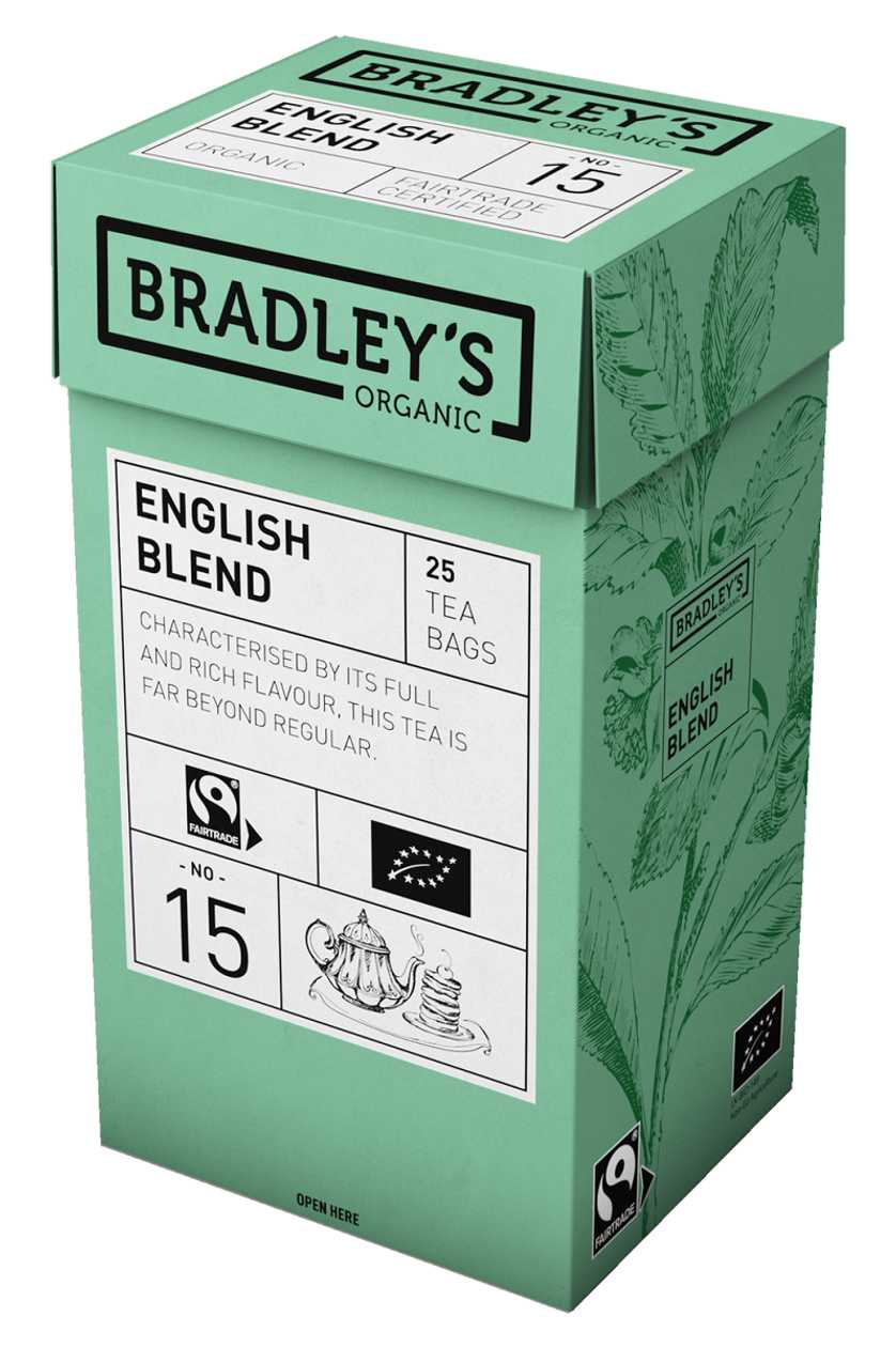 Black Tea Bradley's Organic English Blend 2 g* 25 pcs./p kg.