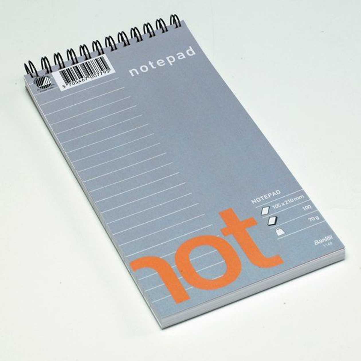 Notebook Not 150X210 100L, Line, Spiral Binding, Bantex