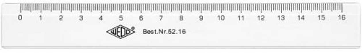 Ruler 16cm Wedo Transparent