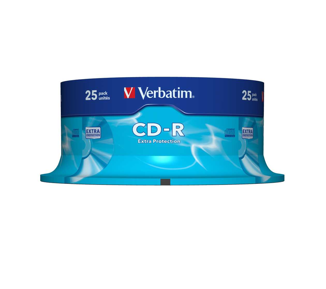 Cd-r Verbatim 700 mb 80 min 52x Cake 25 Datalife, Extra Protection, 25 Blanks In Tower