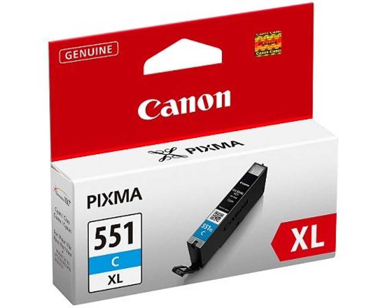 Ink Canon Cli-551xl Cyan 11ml 715pp Pixma Mg5450/5550/5650/5655/6350/6450/6650/7150/7550 Ip7250 Ip8750 Ix6850  mx725