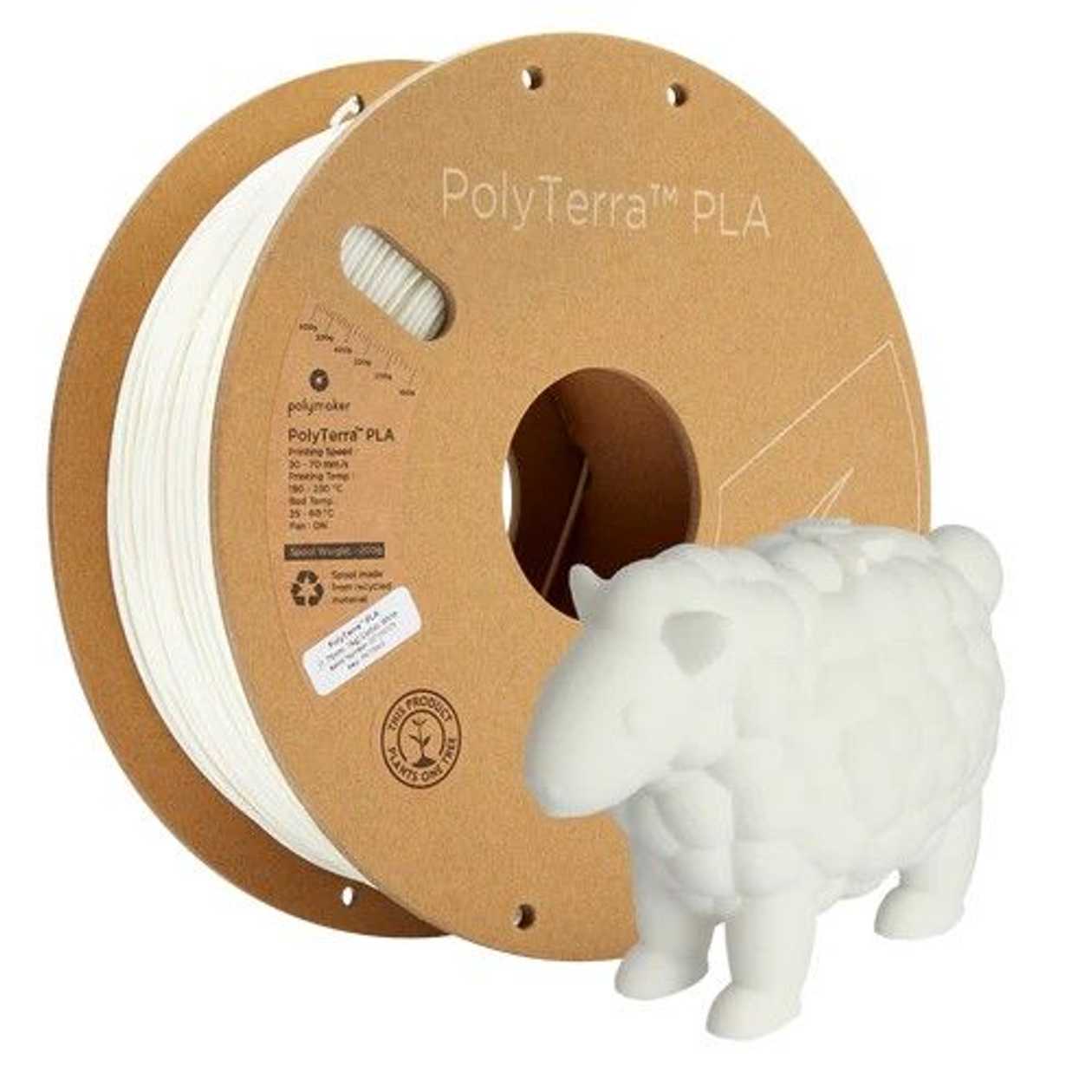 Pla Filament Polymaker Polyterra, White, 1,75 mm, 1 Kg