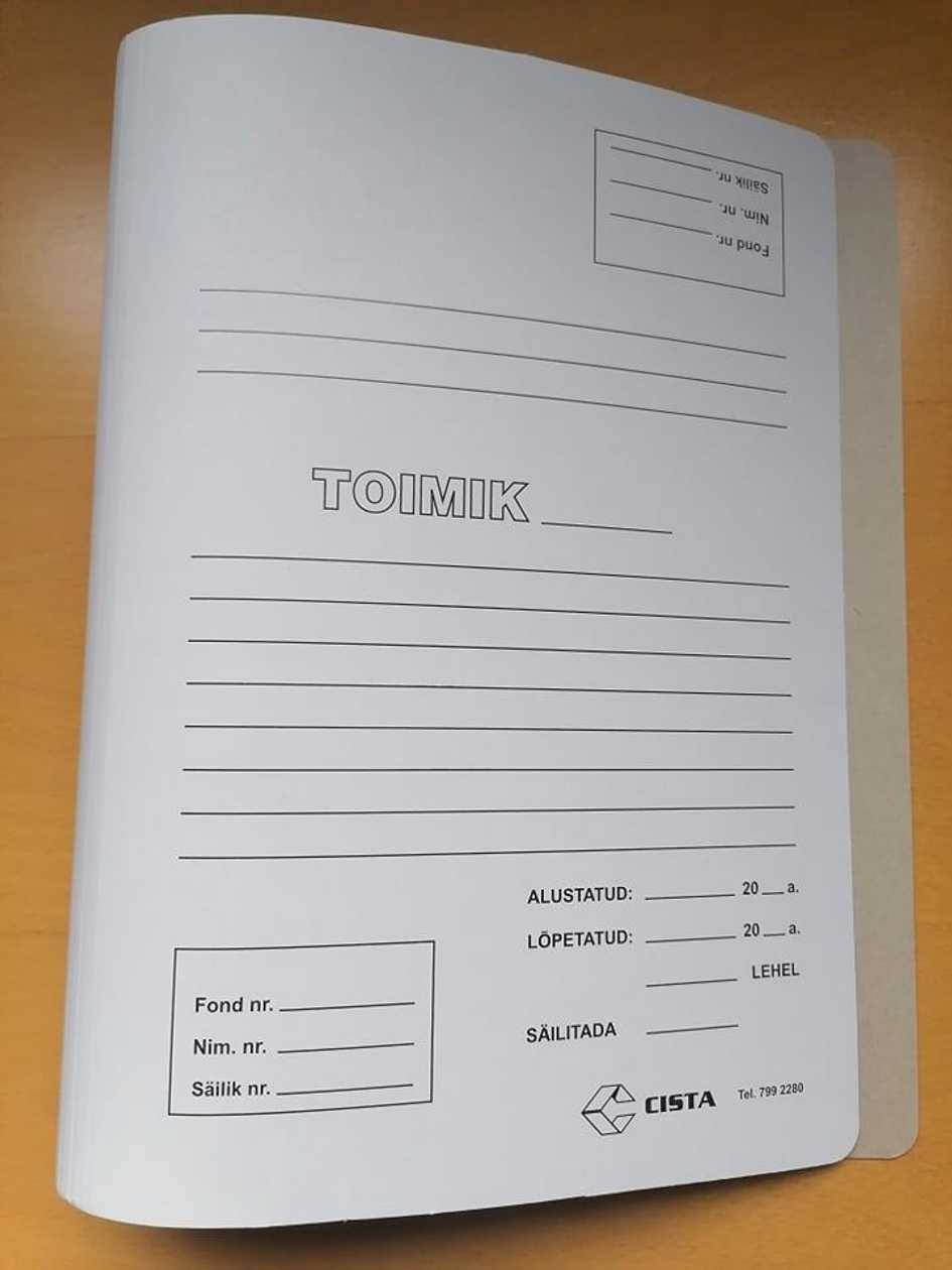 File Covers with A4 Print, 2 Ribbons, White/grey (4-hole)