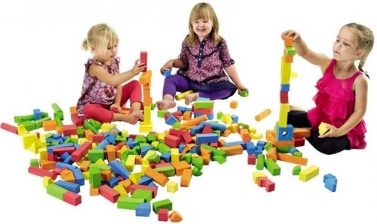Set Of Play Blocks, Eva with Foam, 158 Blocks (2 Packs), 3+