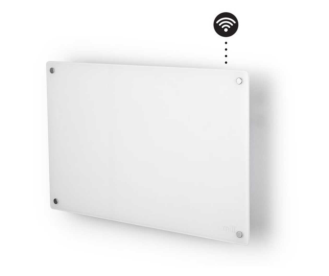 Wall Mounted glass Radiator Mill gl600Wifi3 gen3 600W 11M2 Wireless Connection with Smart Device, Millheat App