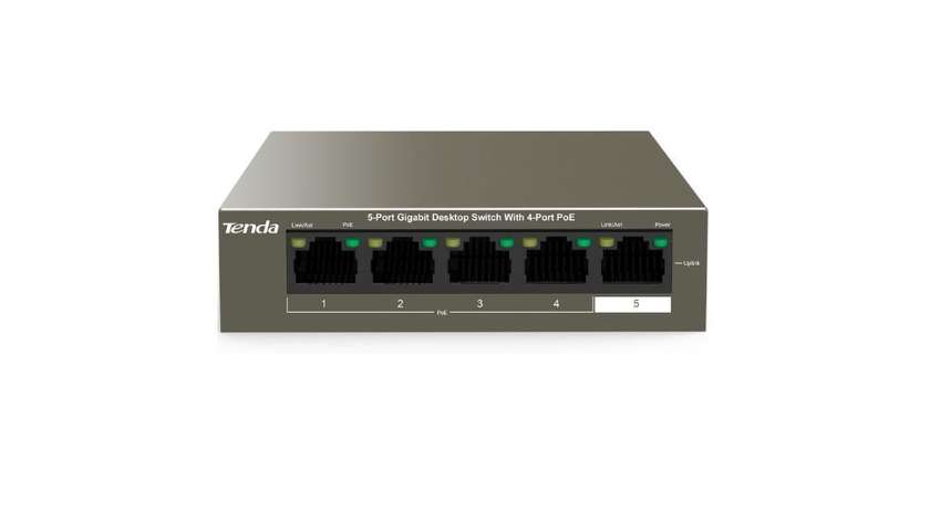 TENDA TEG1105P, 5-Port Gigabit PoE Switch Compatible with IEEE 802.3af/at Device
