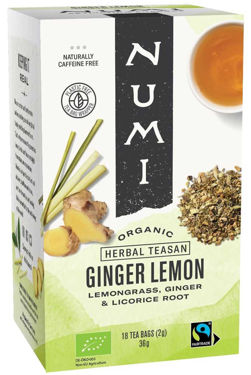 Caffeine-free green Tea Öko Numi ginger Lemon 2 g*16 pcs./p kg.