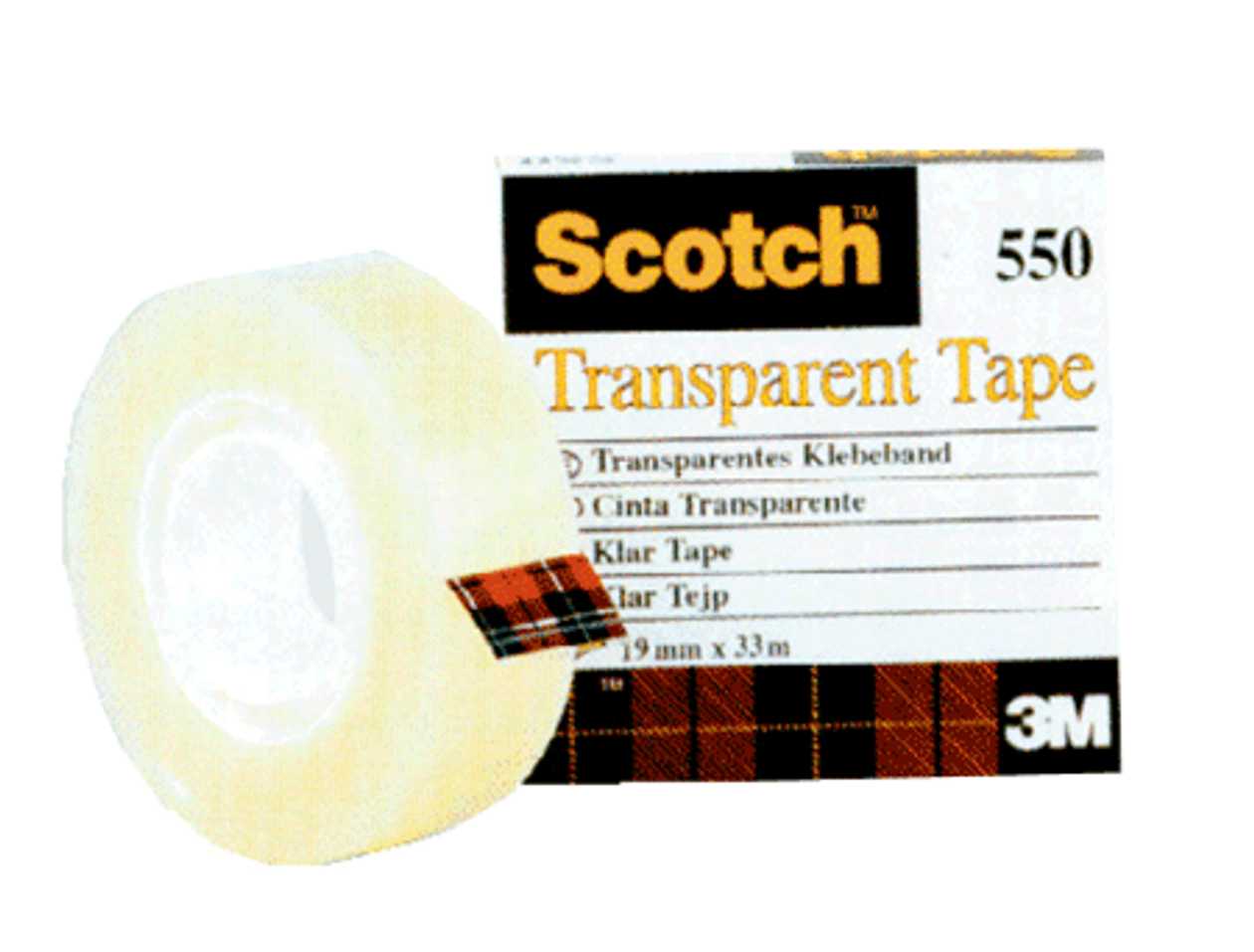 Adhesive Tape Scotch 550 19 mmx33 m Transparent Clear