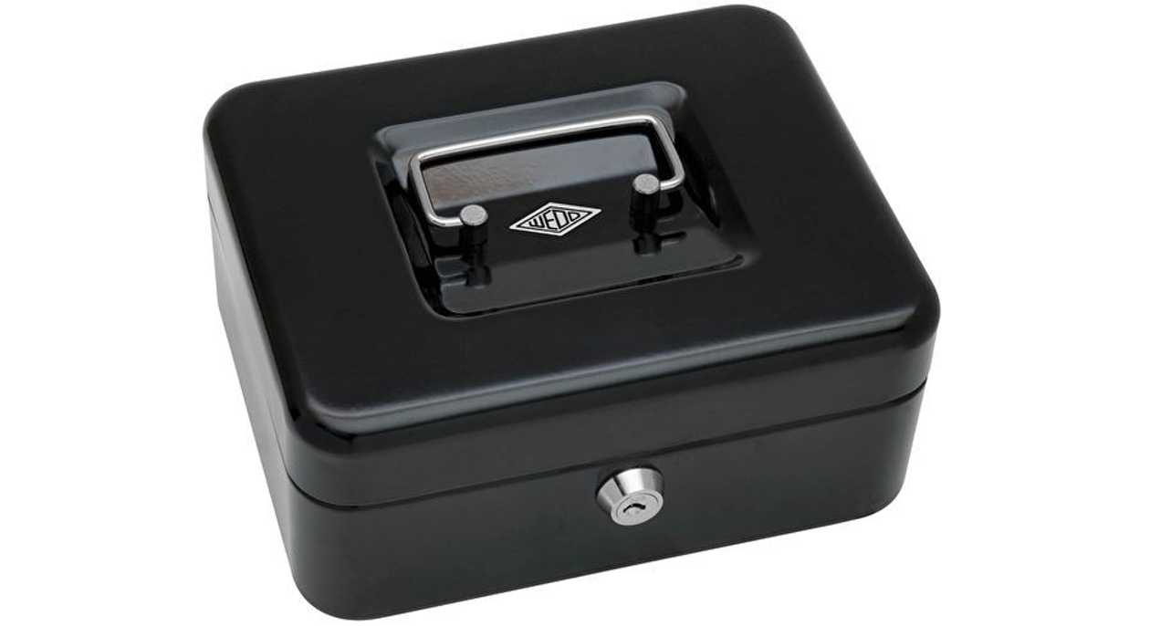 Money Box 200x90x160 mm Black, 8`, Wedo