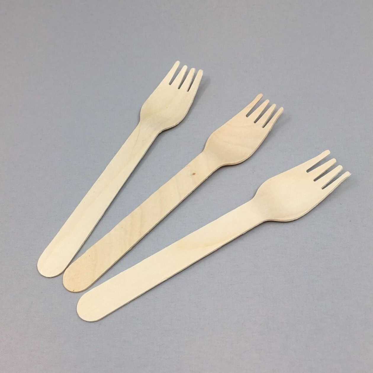 Wooden Fork, Length 16 cm, Pack Of 100 pcs.