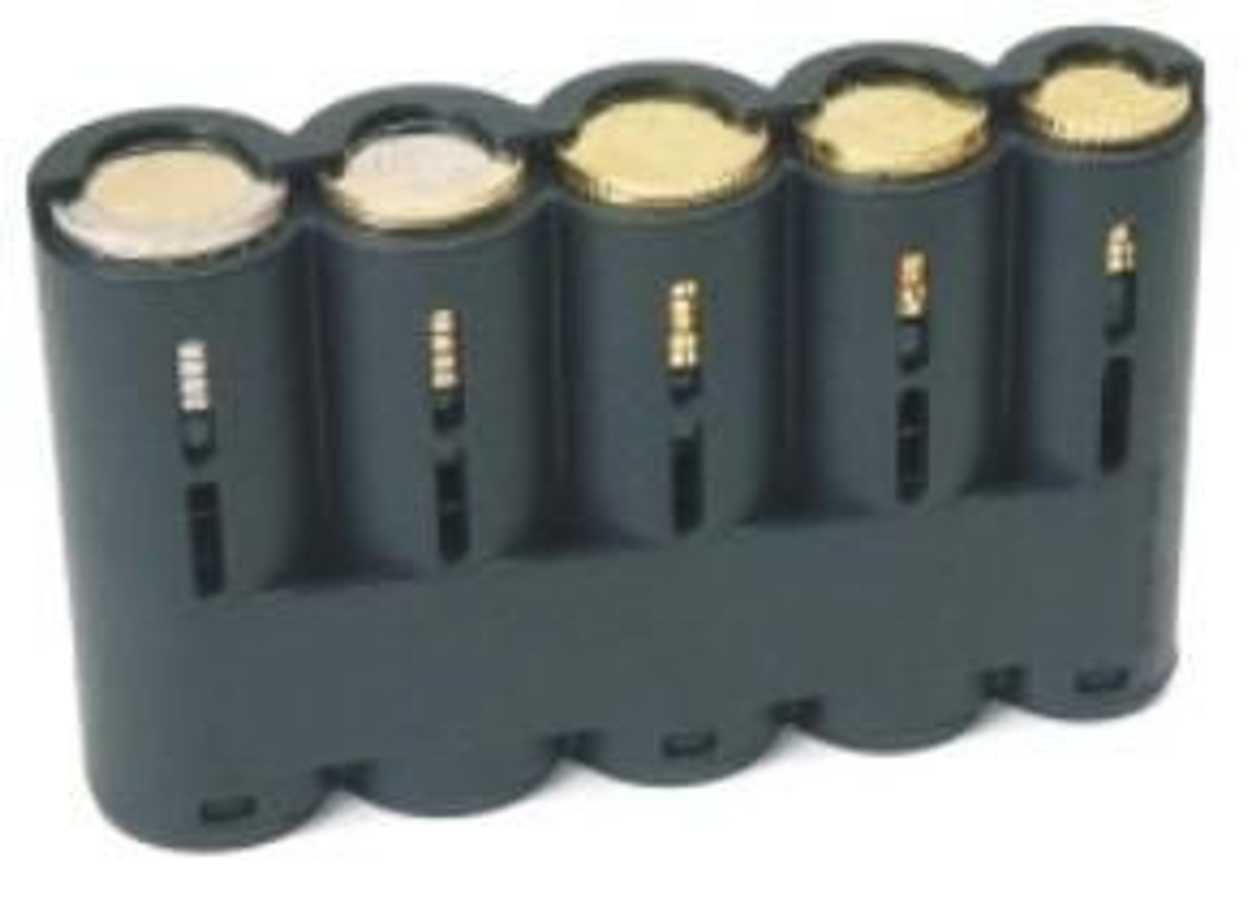 Coin Holder With 5 Tubes, Pvc, Black
