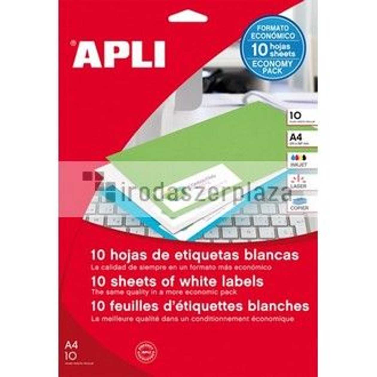 Label Apli 105x74 Ref.12921 10 Sheets/p kg.