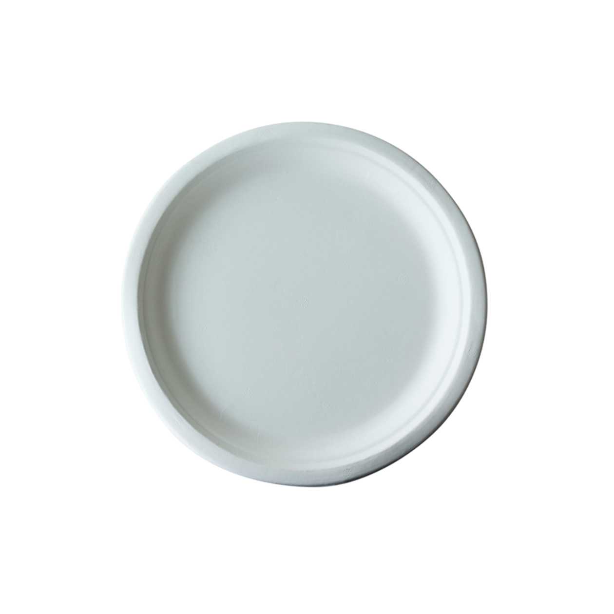 Paper Plate 23 cm, White, 50 pcs./Pk, Biodegradable