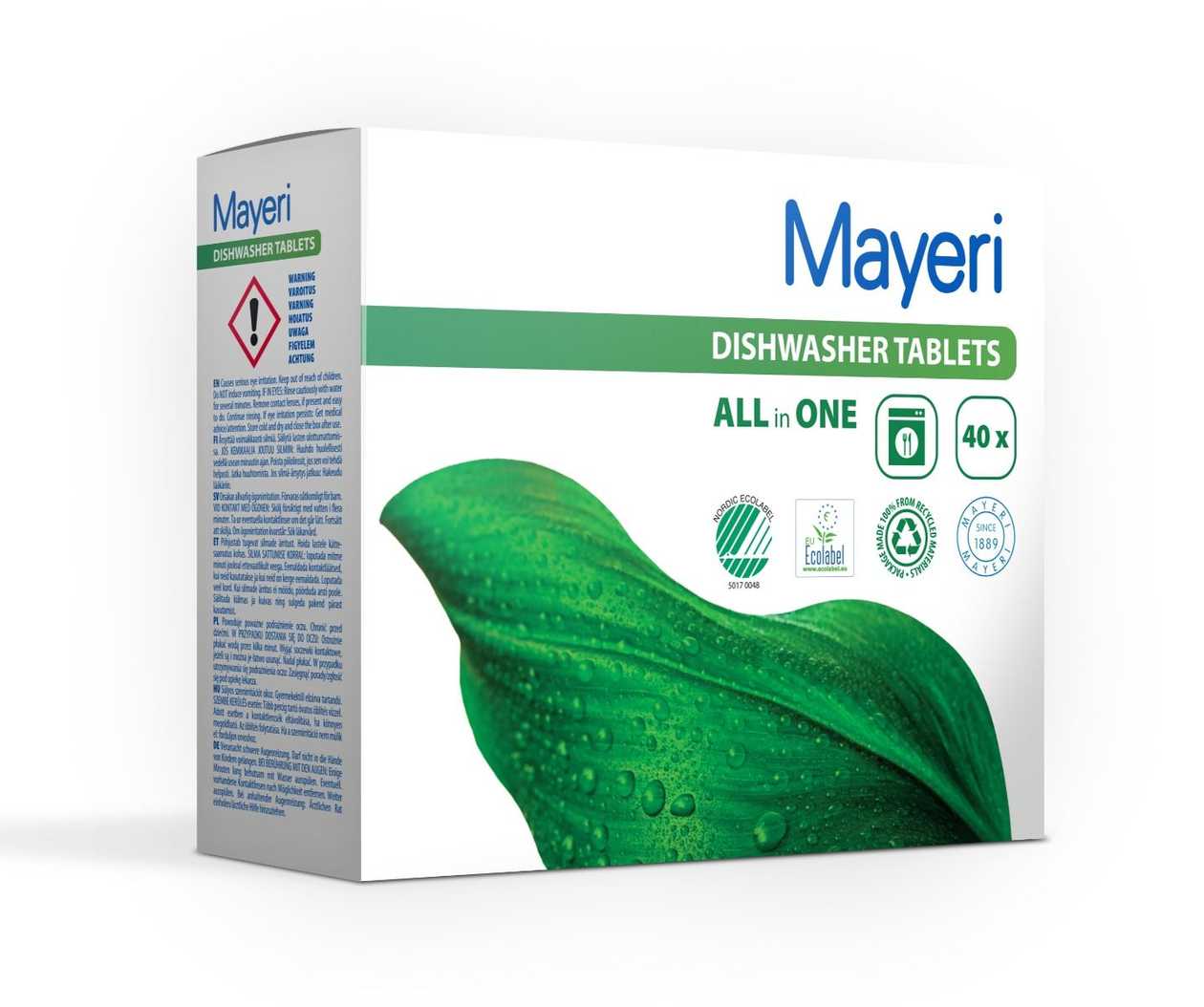 Dishwasher Tablets Mayeri All In One In Water-soluble Film 40 pcs./p kg.