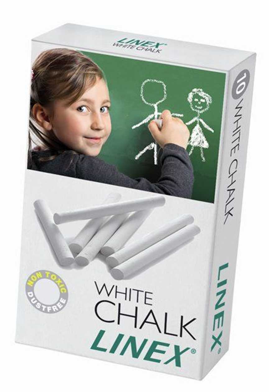 Chalk Linex Round, White, 10 pcs. In The Package