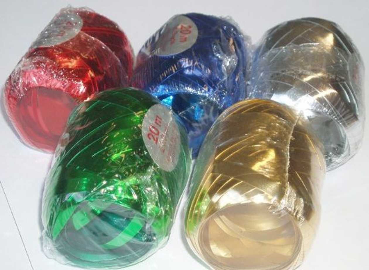 Packaging Tape 5 mmx20 m - Ribbon Egg Raphia Different Colors