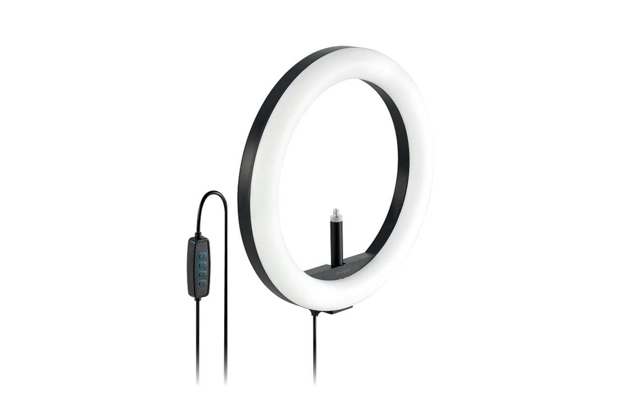 Ring Light for Tripod Kensington K87653Ww L1000 Bicolor Ring Light, with Webcam Mount, USB Communication