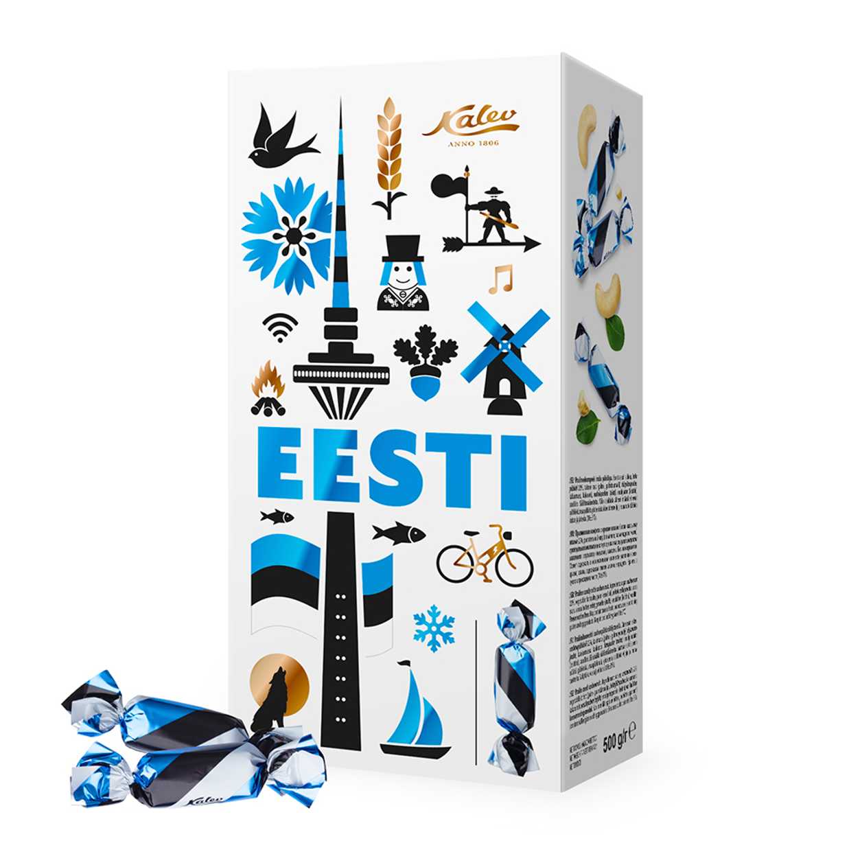 Estonian Praline Candies gift Box 500 g, Kalev