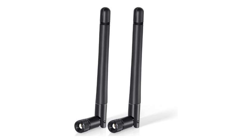Bingfu WiFi Antenna 2.4 GHz 5 GHz 5.8 GHz Biband 3 dBi Male RP-SMA for Wireless