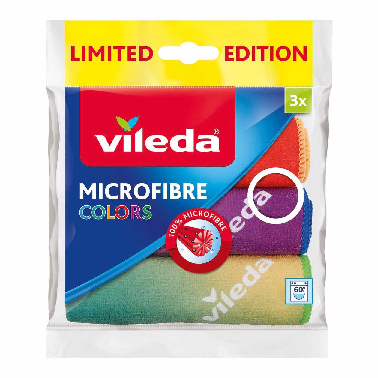 Microfiber Towels Vileda Coloured (In Rolls) 3 pcs./Pk