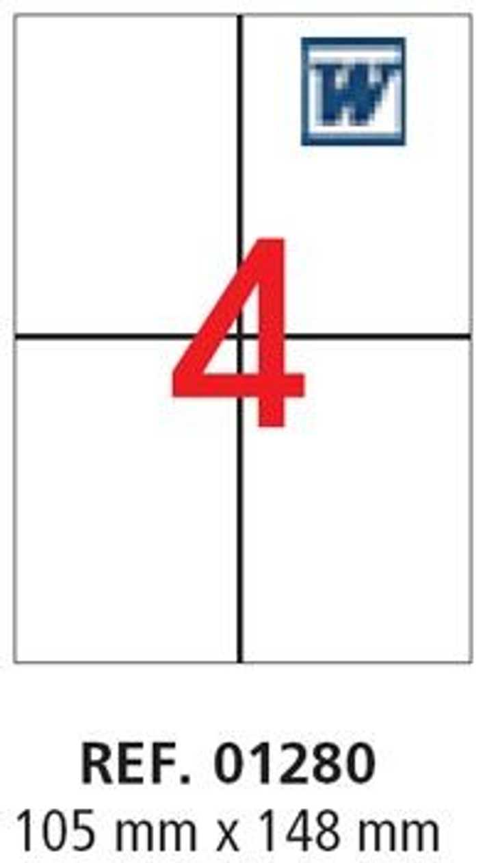 Label Apli 105x148 mm Ref.1280 100 l/p kg.