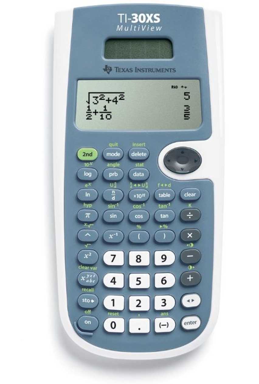 School Calculator Ti-30x Solar Multiview (solar Battery + Standard Battery, Multi-line Display)