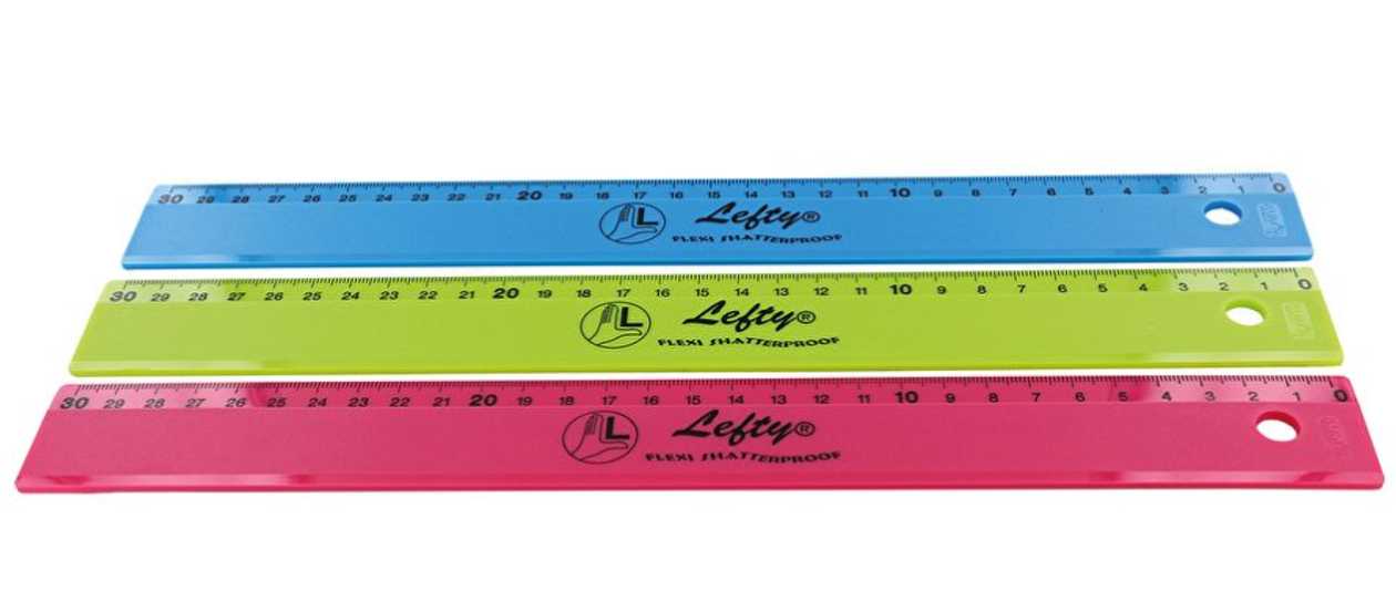 Ruler 30 cm Wedo Kum Lefty Assortment For Left-handed People