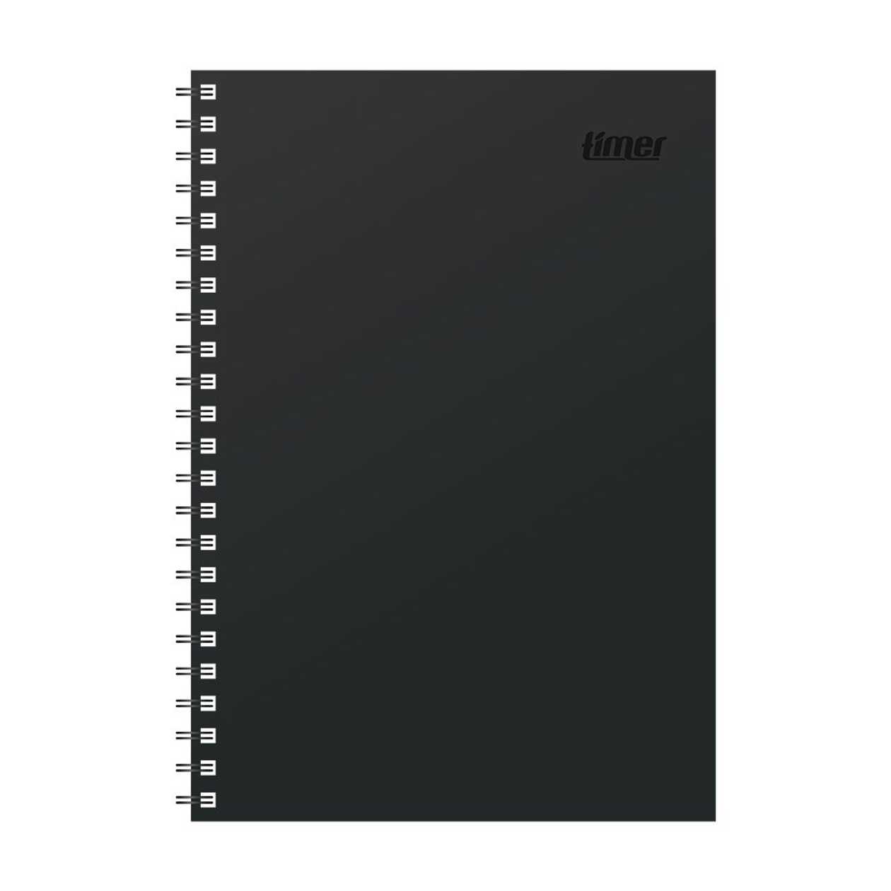 Book Calendar A4 Senator Spiral Black, Content of The Day, with Plastic Cover, Spiral Binding