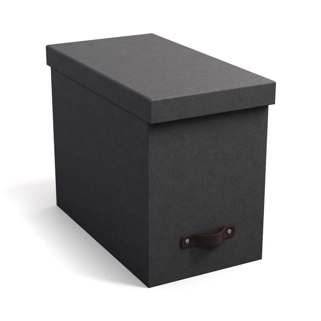 Filing Box A4 with Hanging Folders Johan Bigso Box, Canvas Paper Laminate Black C68