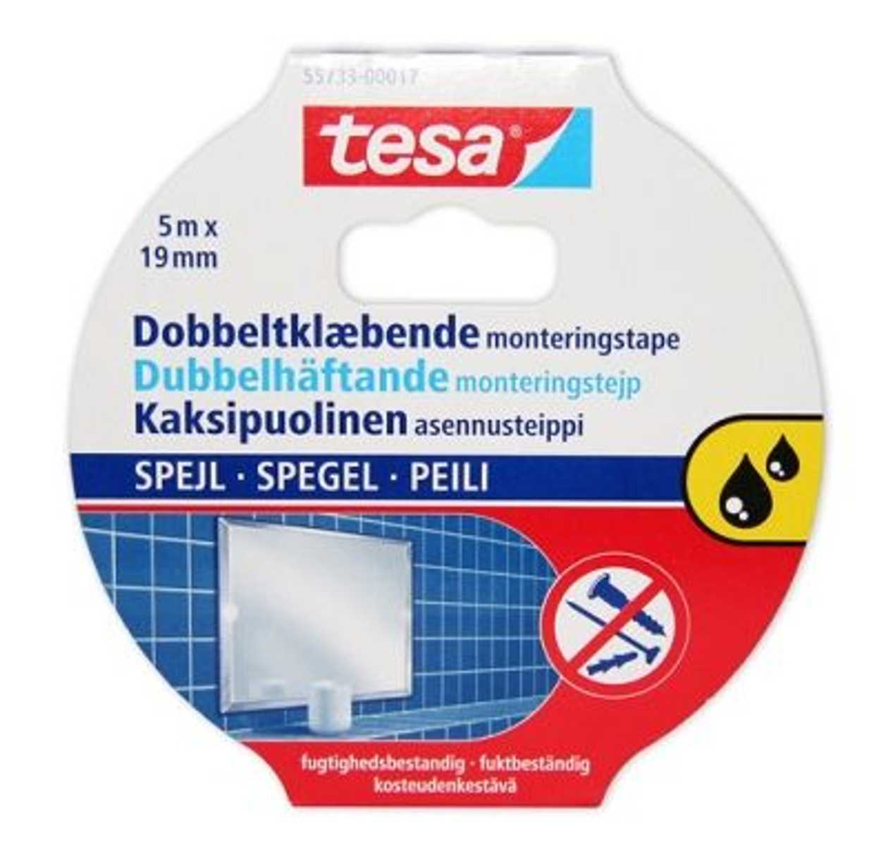 Double-sided Tape Tesa Moisture Resistant 5 mx19 mm
