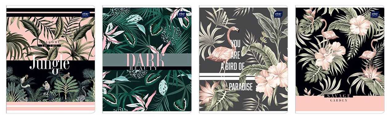 Folder 165x208 60 Sheets, 5x5 Square, Dark Jungle Assortment Interdruk