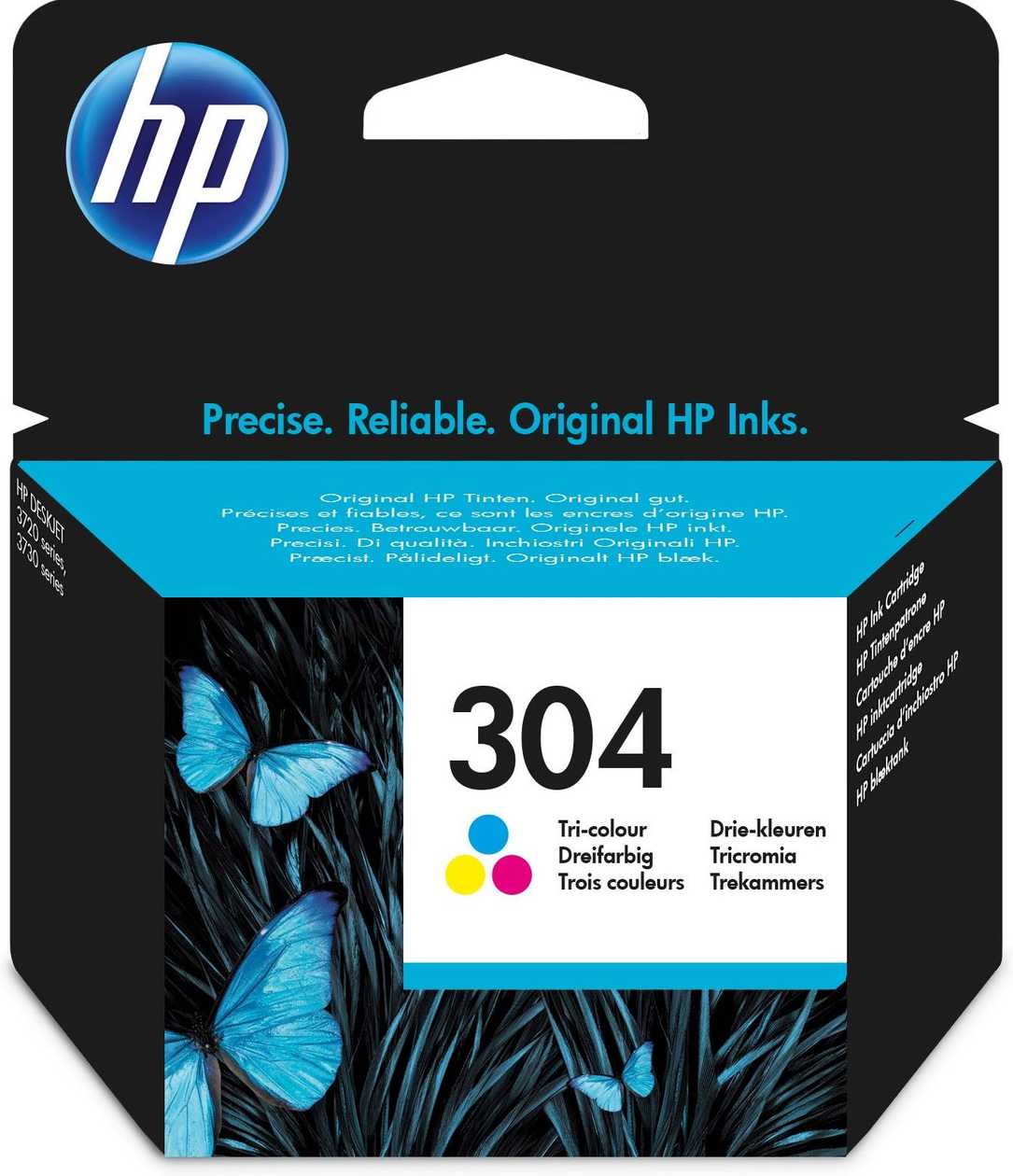 Tint Hp N9k05ae Nr.304 - Colorful 100lk@5% - Deskjet 2630-2633 2652 3720-3733 3752-3758, Envy 5020-5032